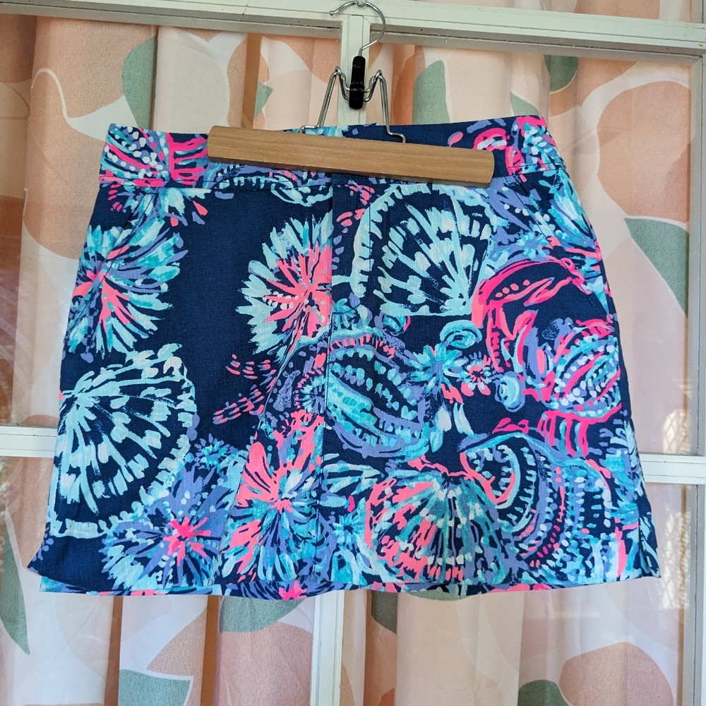 Lilly Pulitzer Nicki Skort in Deep Indigo Gypsea Girl - Picture 4 of 9